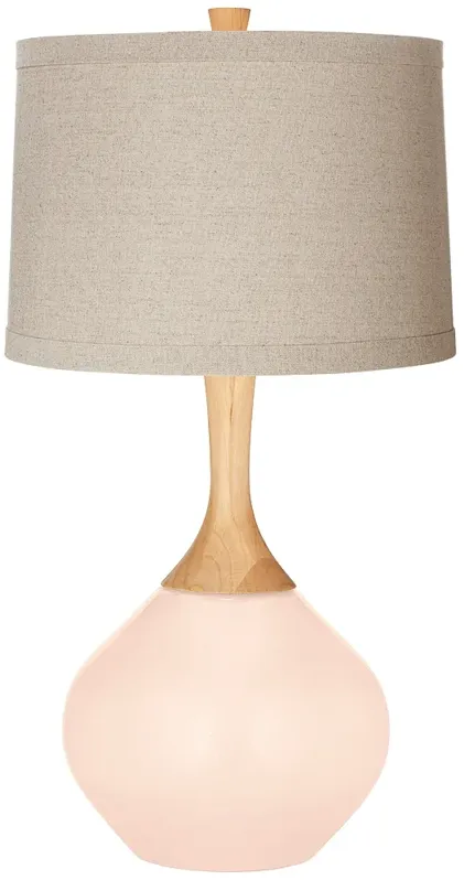 Linen Natural Linen Drum Shade Wexler Table Lamp