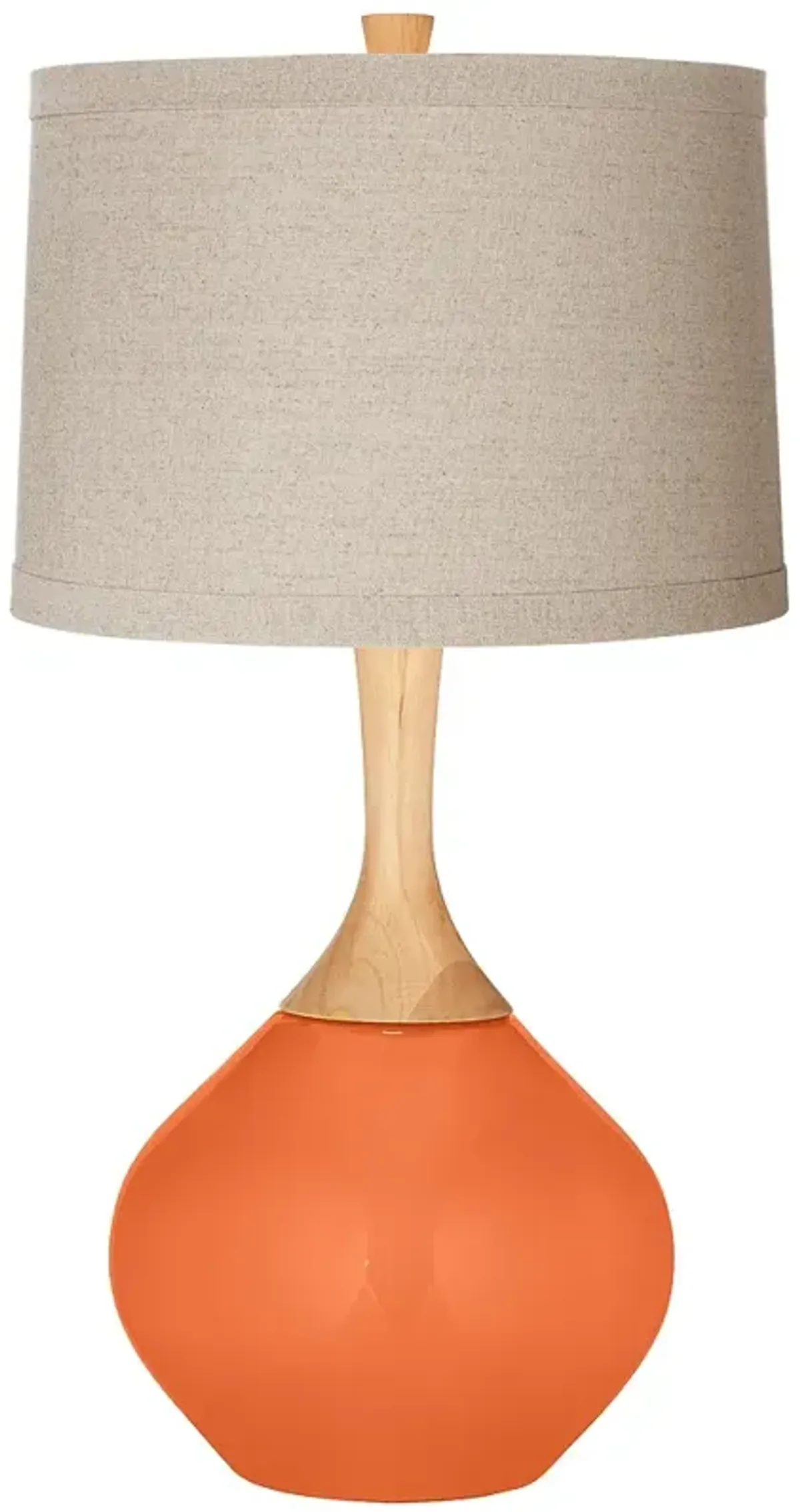 Color Plus Wexler 31" Natural Linen Shade Nectarine Orange Table Lamp