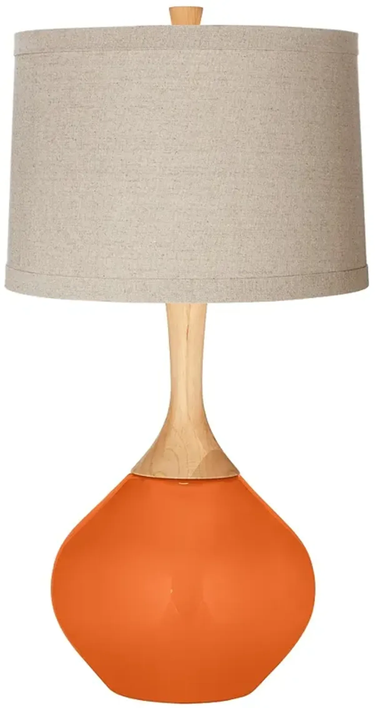 Color Plus Wexler 31" Natural Linen Shade Invigorate Orange Table Lamp