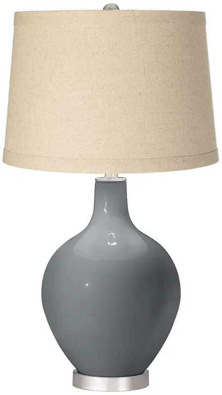 Software Burlap Drum Shade Ovo Table Lamp