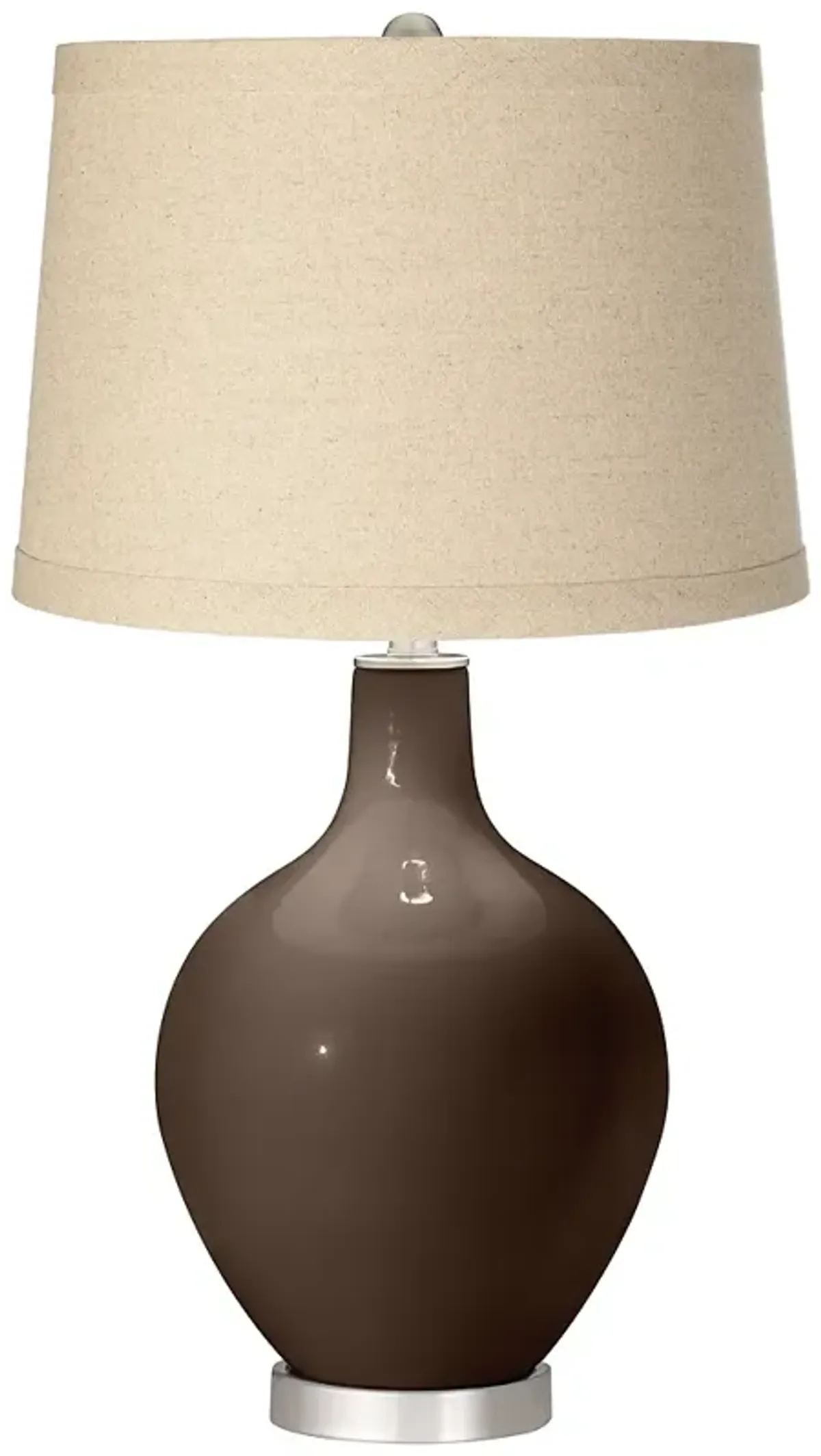 Color Plus Ovo 28 1/2" Burlap Shade Carafe Brown Table Lamp