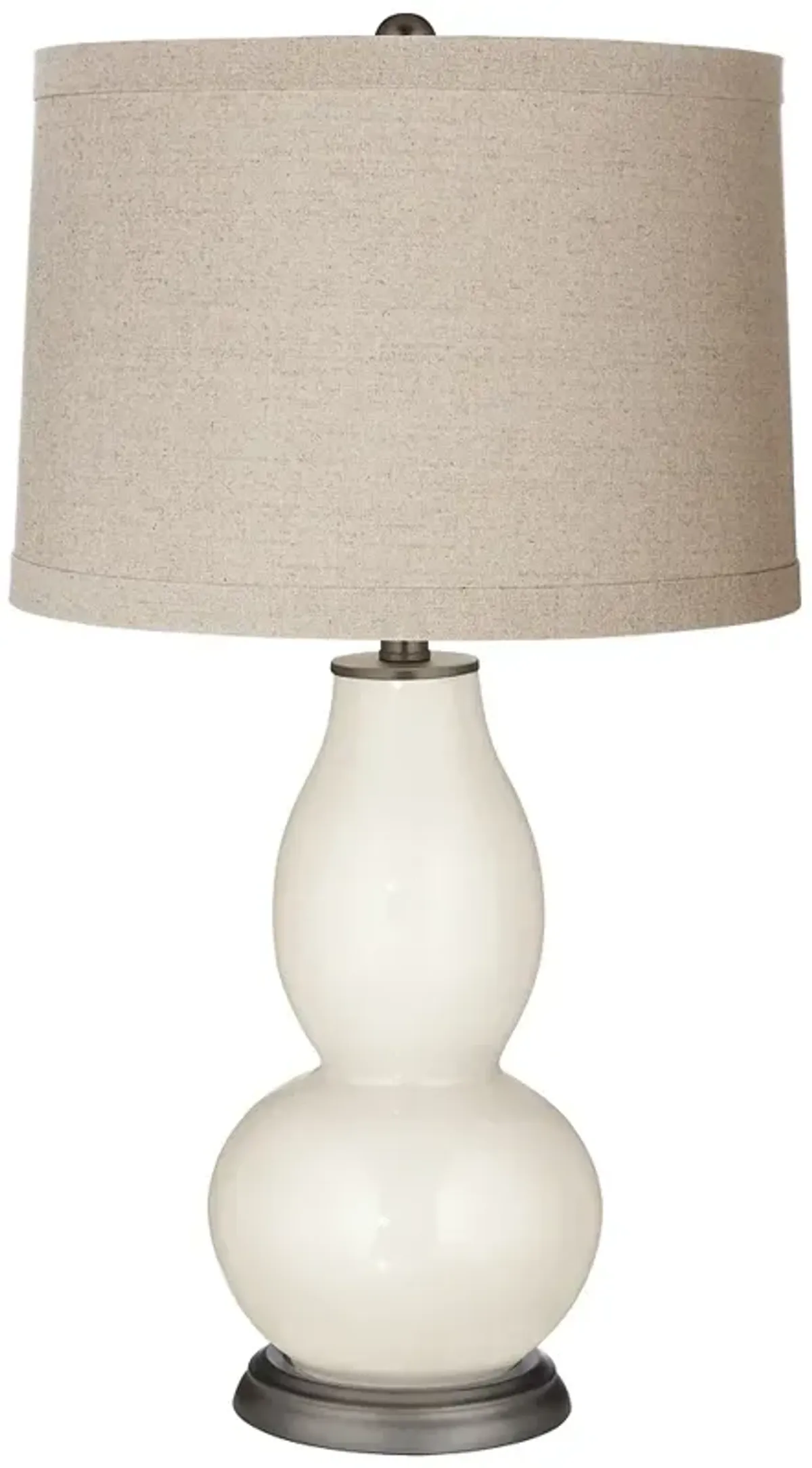 Color Plus Double Gourd 28 3/4" Linen Shade West Highland White Lamp