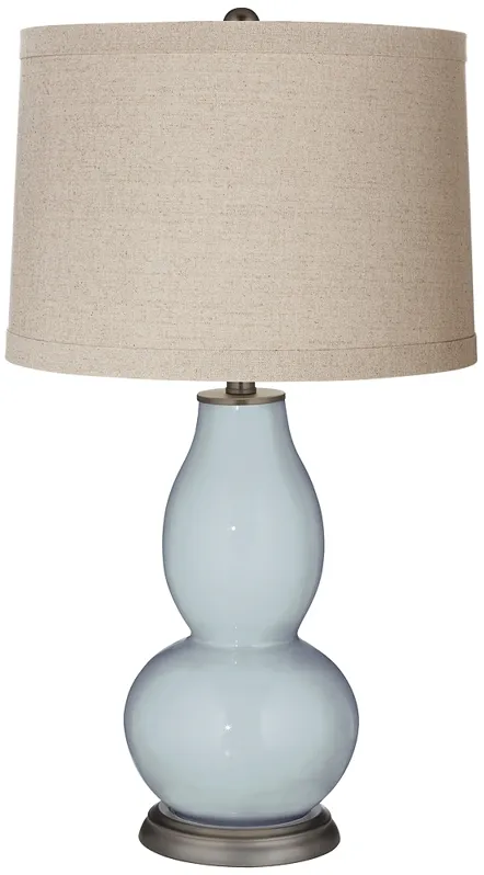 Take Five Linen Drum Shade Double Gourd Table Lamp