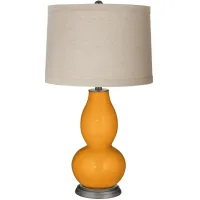 Carnival Linen Drum Shade Double Gourd Table Lamp