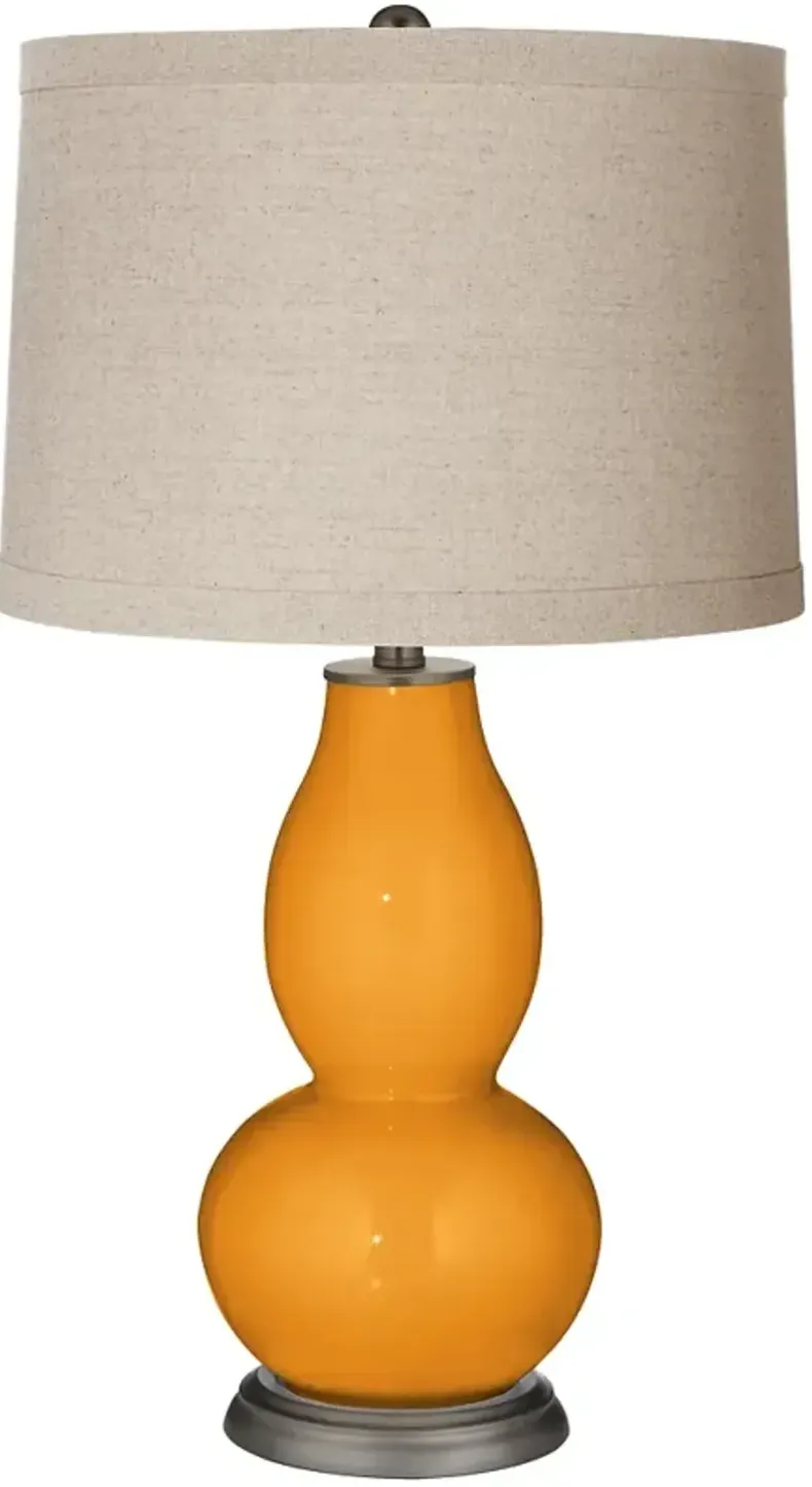 Carnival Linen Drum Shade Double Gourd Table Lamp