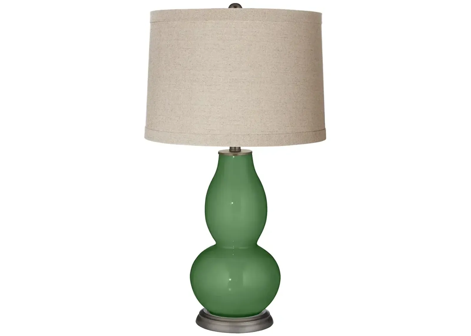 Color Plus Double Gourd 28 3/4" Garden Grove Green Linen Shade Lamp