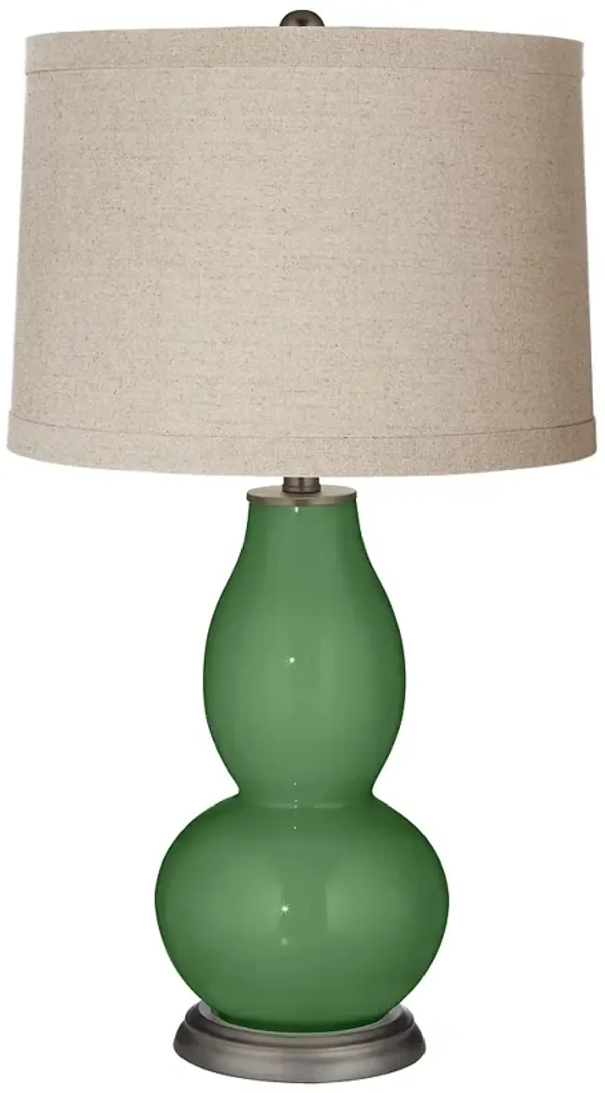 Color Plus Double Gourd 28 3/4" Garden Grove Green Linen Shade Lamp