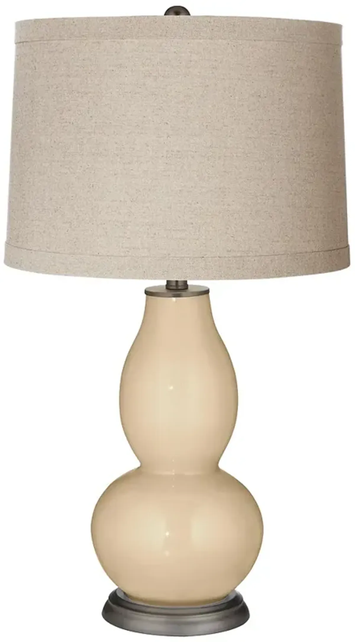 Color Plus Double Gourd 28 3/4" Linen Shade Colonial Tan Table Lamp