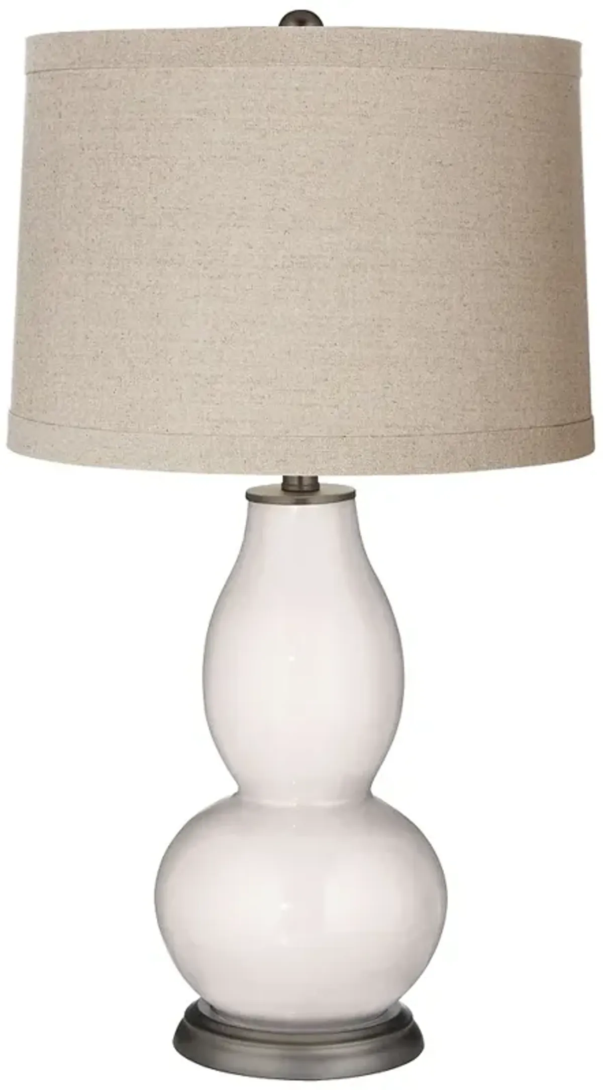 Color Plus Double Gourd 28 3/4" Linen Shade Smart White Table Lamp