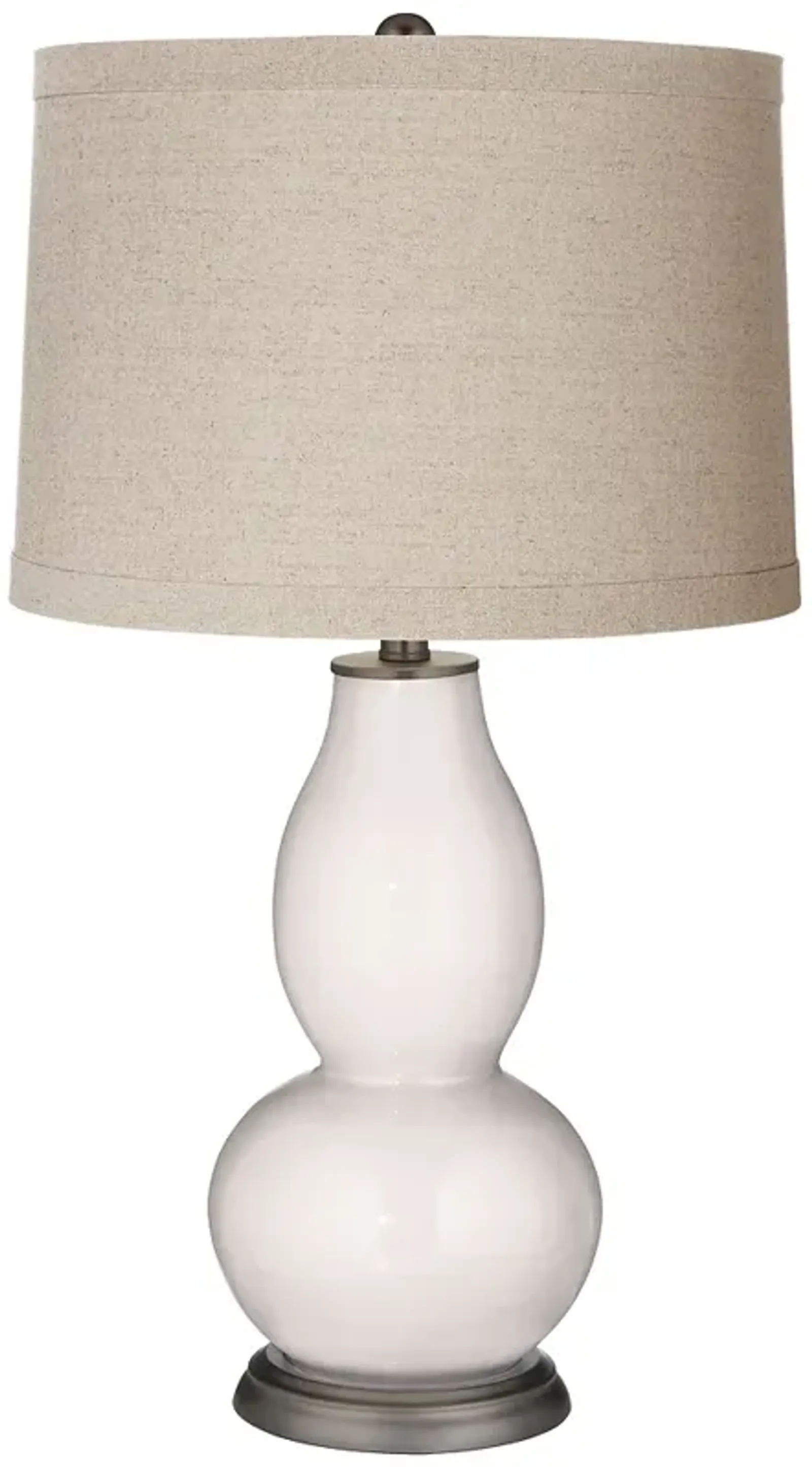 Color Plus Double Gourd 28 3/4" Linen Shade Smart White Table Lamp