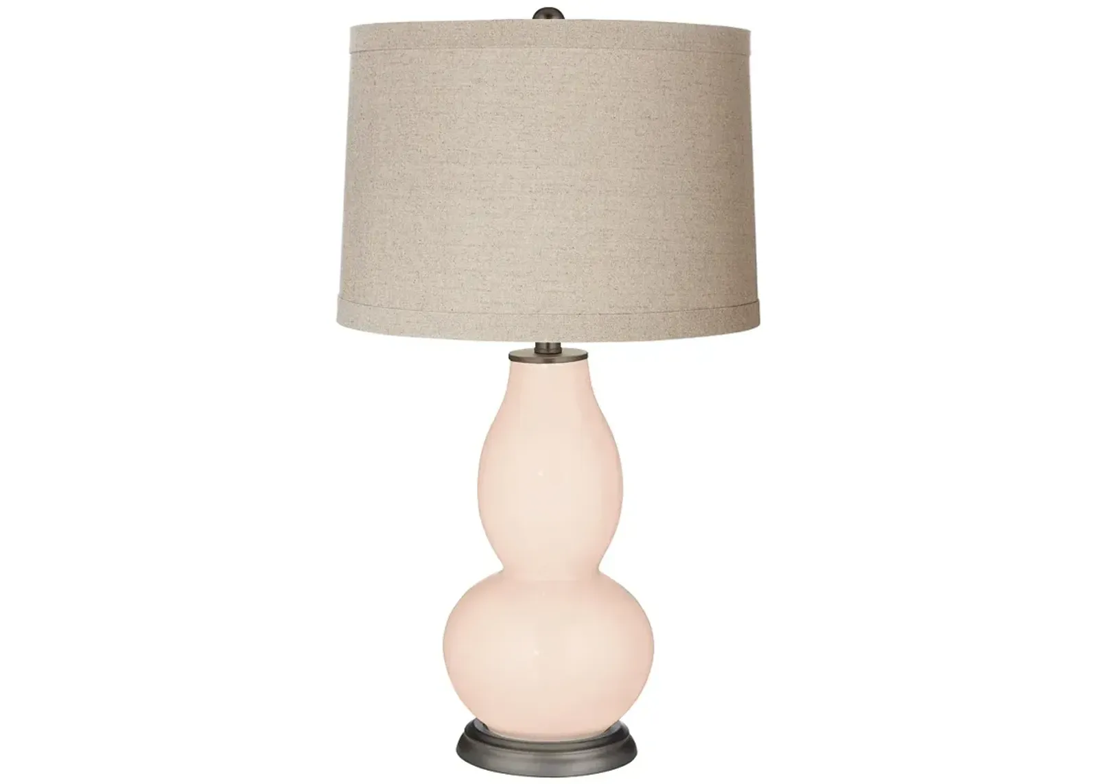 Color Plus Double Gourd 28 3/4" Linen Shade Linen Pink Table Lamp