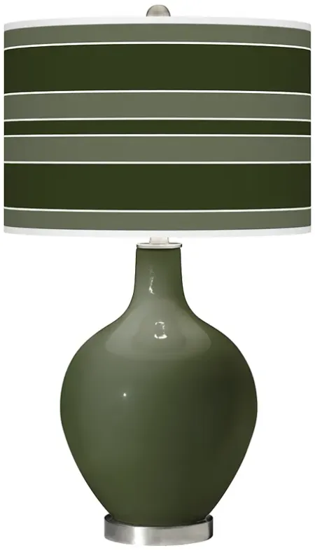 Secret Garden Bold Stripe Ovo Glass Table Lamp