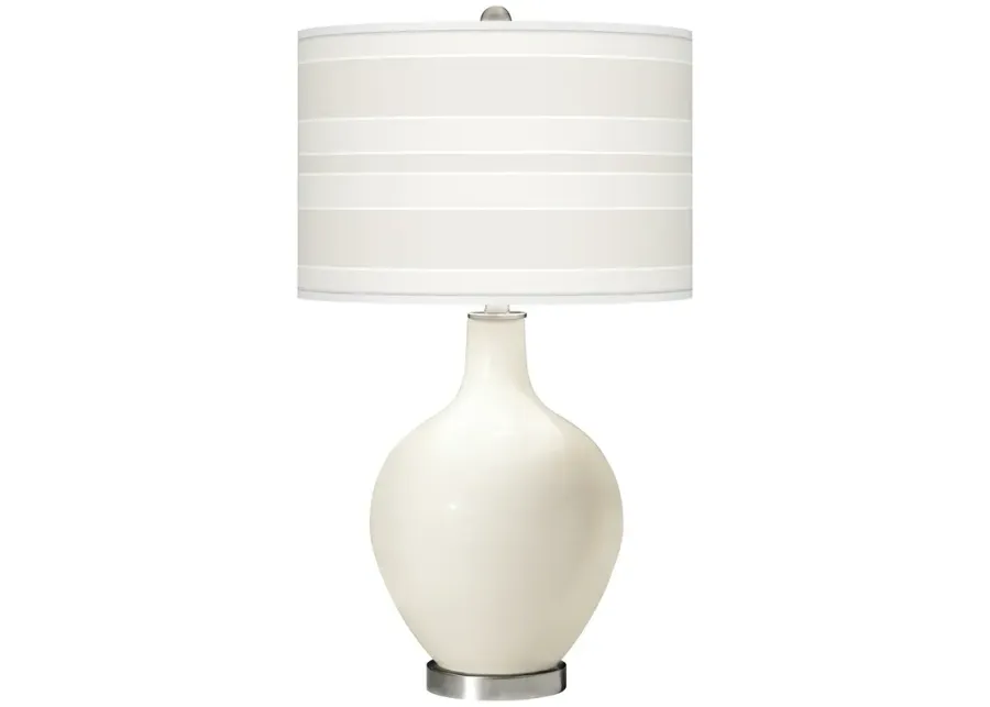 Color Plus Ovo 28 1/2" Bold Stripe West Highland White Table Lamp