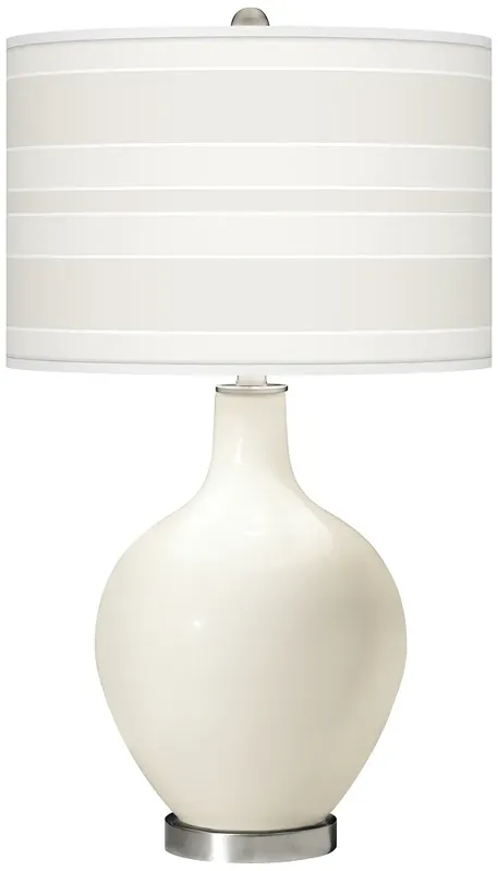 Color Plus Ovo 28 1/2" Bold Stripe West Highland White Table Lamp