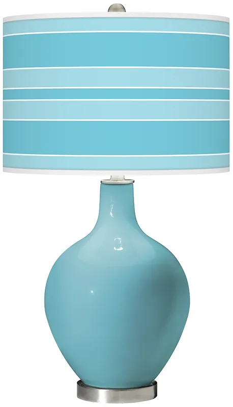 Nautilus Bold Stripe Ovo Glass Table Lamp