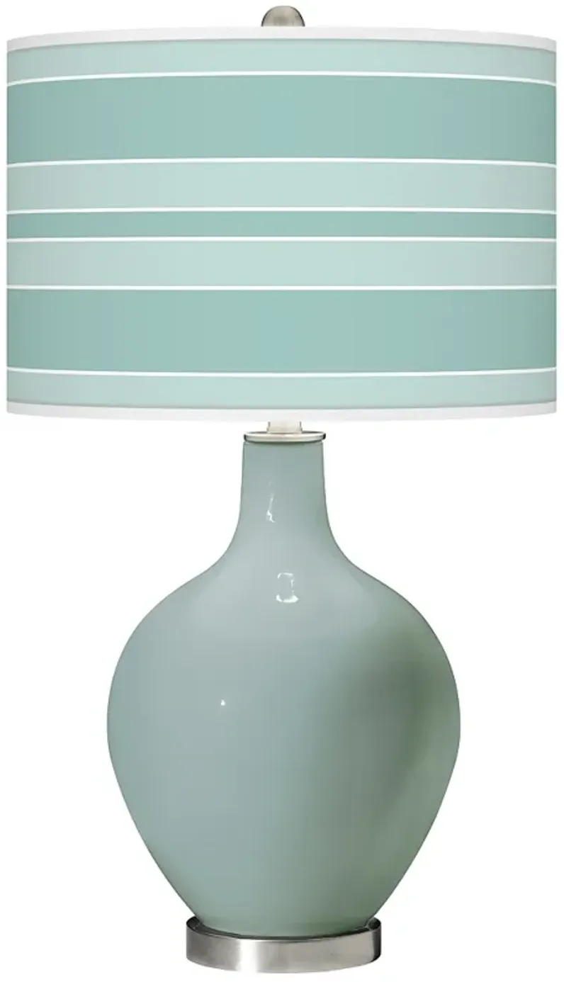 Aqua-Sphere Bold Stripe Ovo Glass Table Lamp