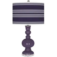 Quixotic Plum Bold Stripe Apothecary Table Lamp