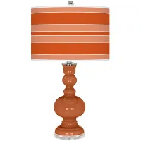 Robust Orange Bold Stripe Apothecary Table Lamp