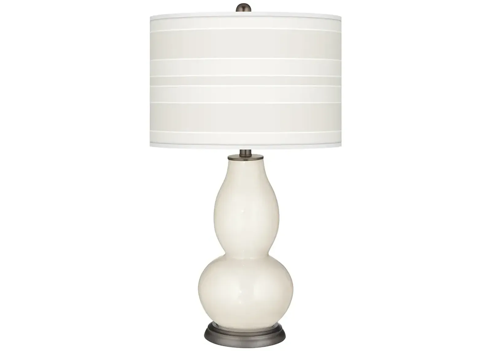 Color Plus Double Gourd 29 1/2" Bold Stripe West Highland White Lamp