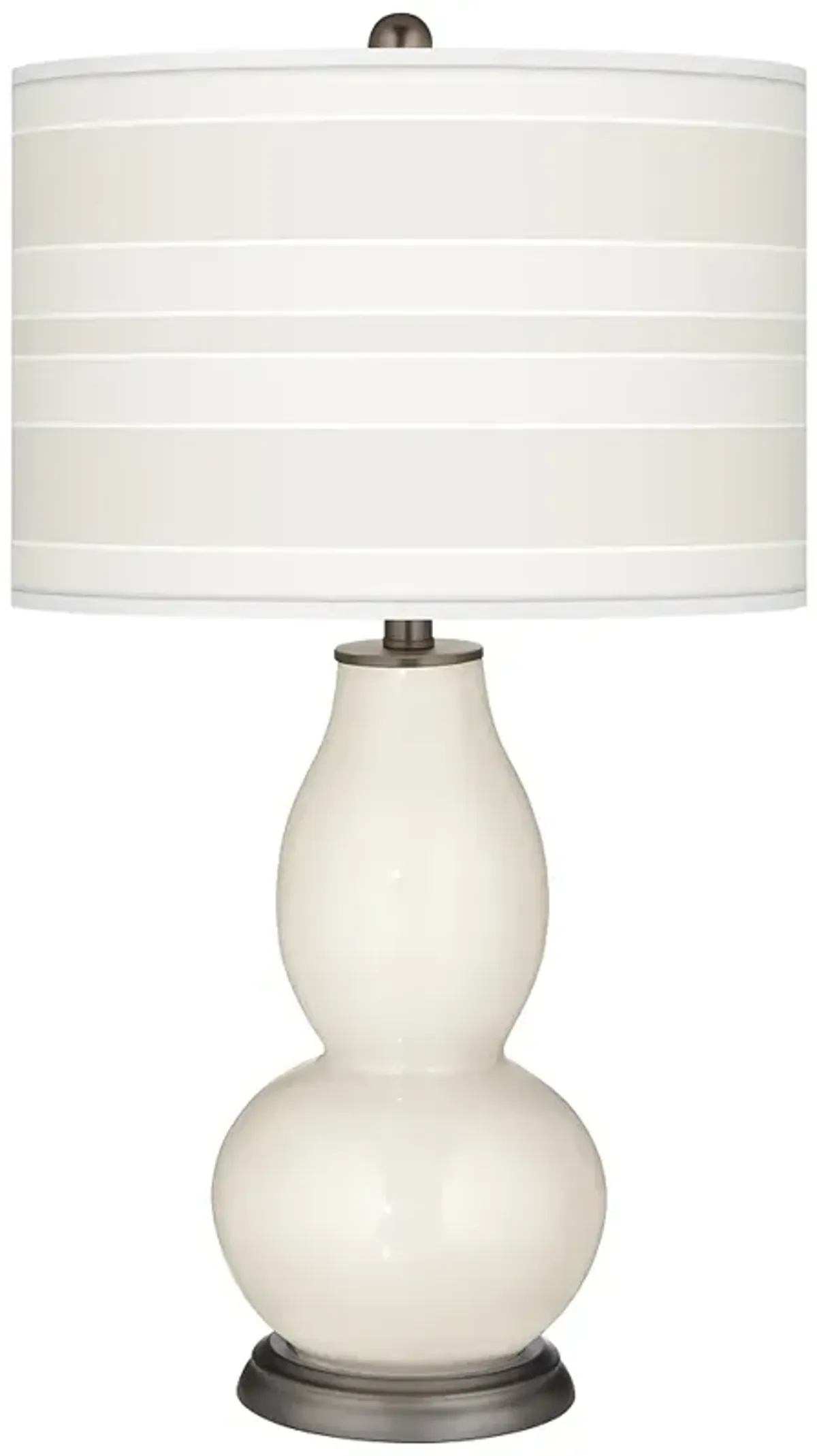 Color Plus Double Gourd 29 1/2" Bold Stripe West Highland White Lamp