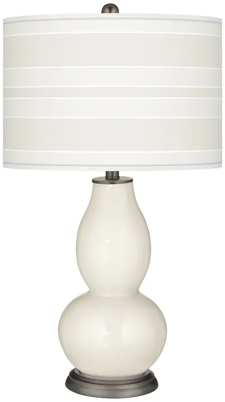 Color Plus Double Gourd 29 1/2" Bold Stripe West Highland White Lamp