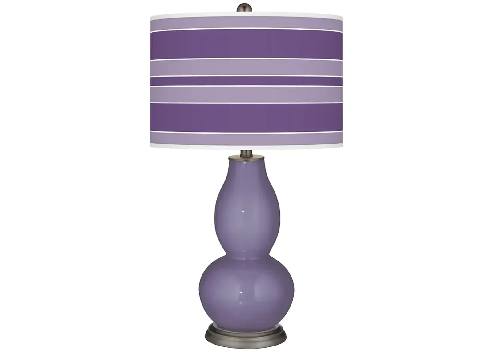 Color Plus Double Gourd 29 1/2"  Bold Stripe Purple Haze Table Lamp