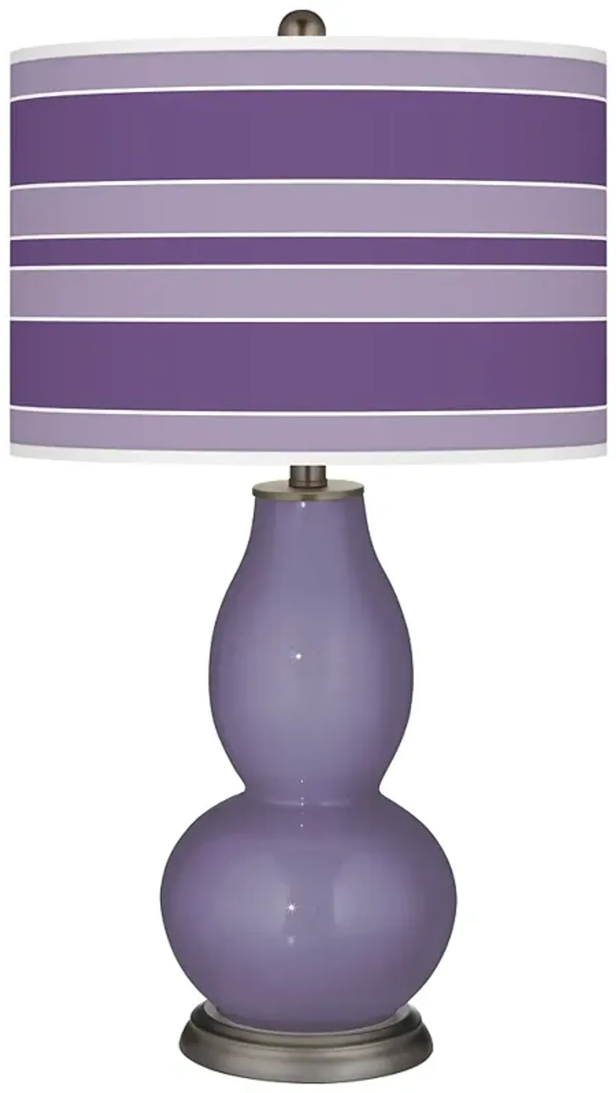 Color Plus Double Gourd 29 1/2"  Bold Stripe Purple Haze Table Lamp