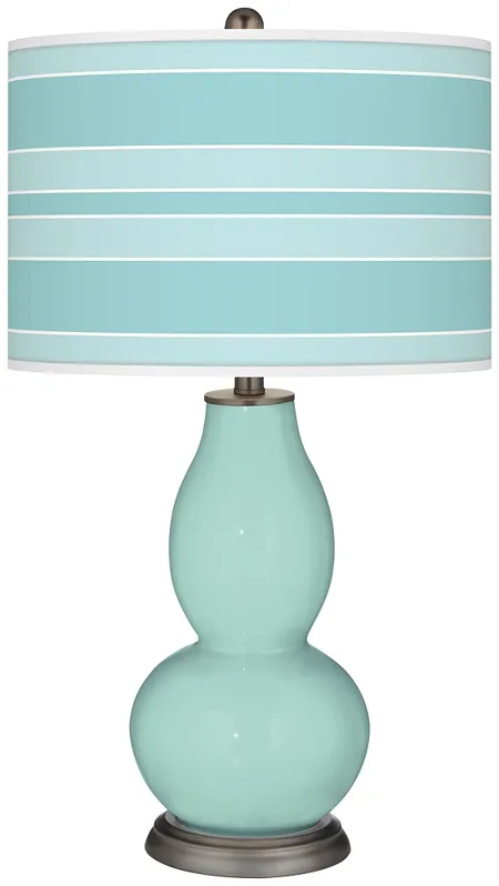 Cay Bold Stripe Double Gourd Table Lamp