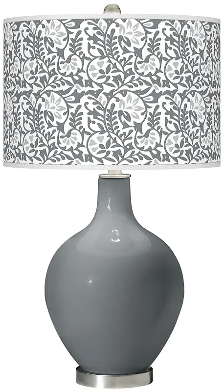 Color Plus Ovo 28 1/2" Gardenia Shade Software Gray Table Lamp