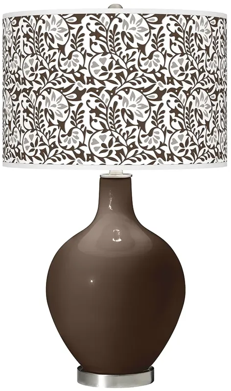 Color Plus Ovo 28 1/2" High Gardenia Shade Carafe Brown Table Lamp