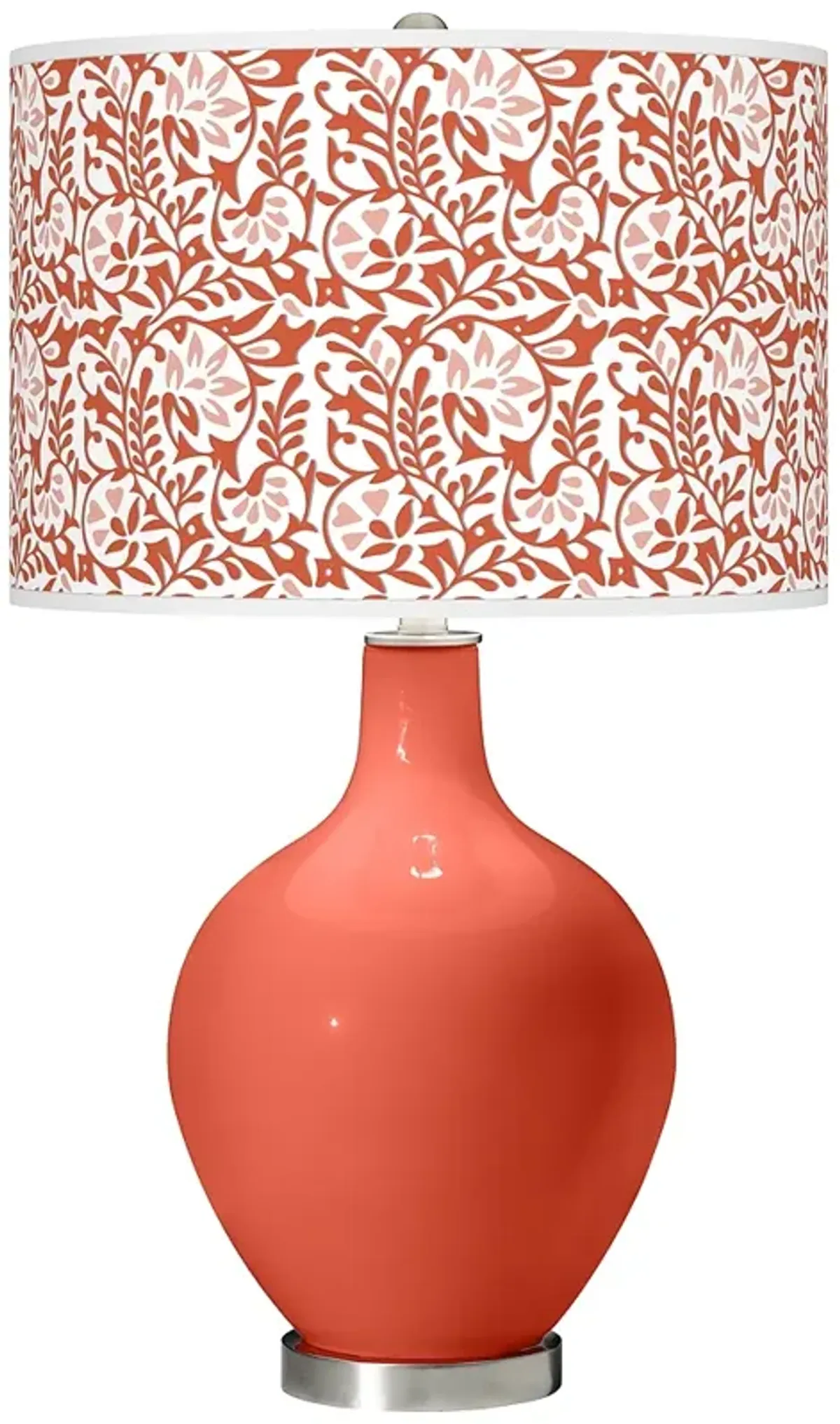 Color Plus Ovo 28 1/2" Gardenia Shade Koi Orange Table Lamp