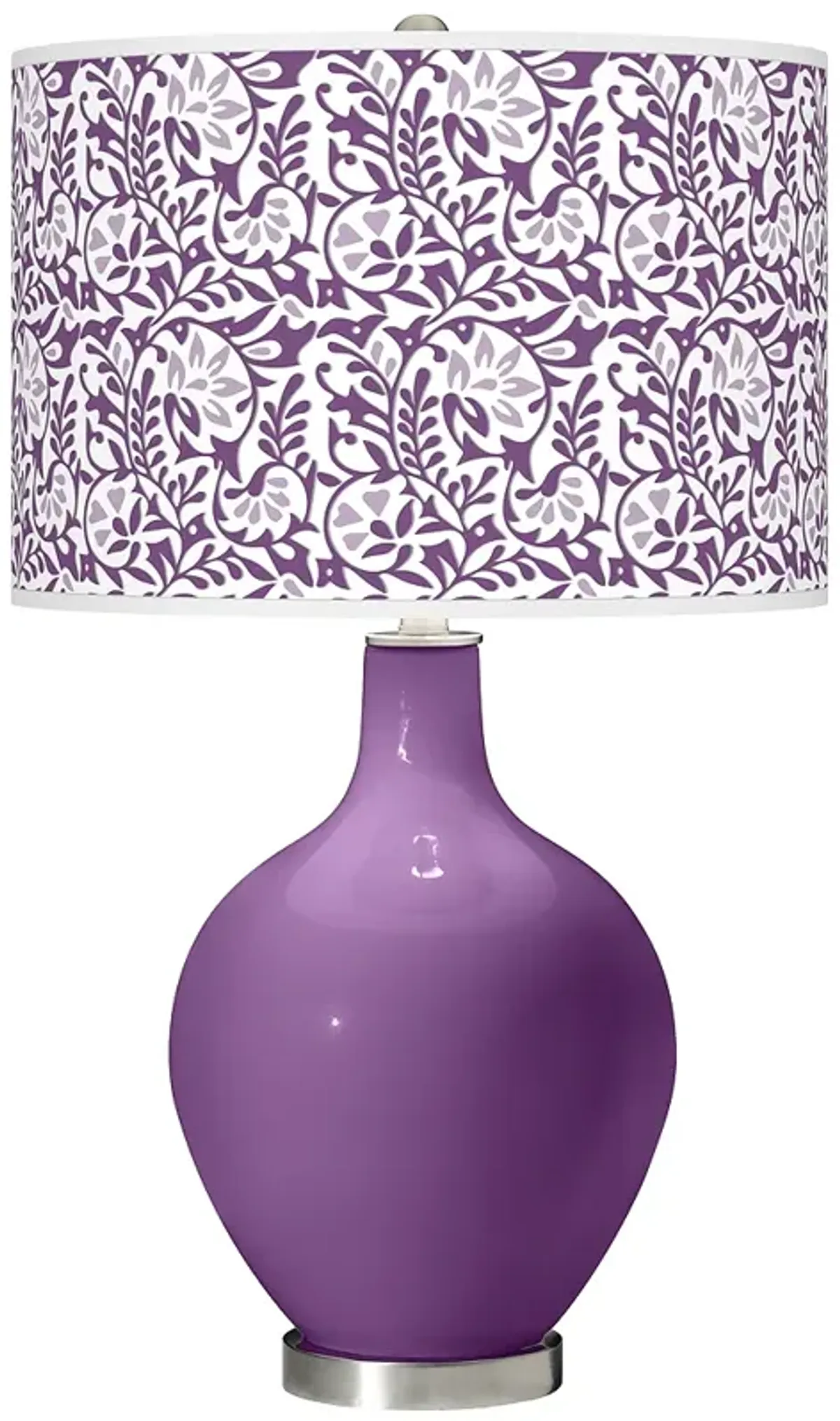 Color Plus Ovo 28 1/2" Gardenia Shade Passionate Purple Table Lamp