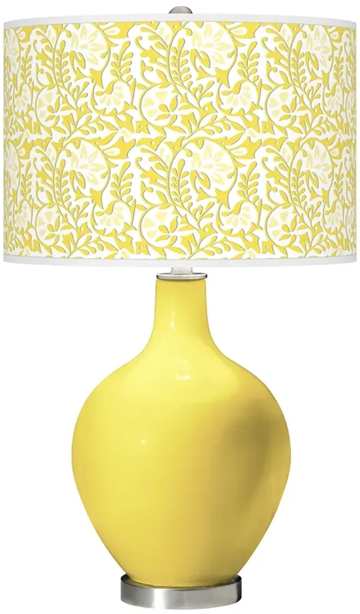 Color Plus Ovo 28 1/2" Gardenia Shade Lemon Twist Yellow Table Lamp