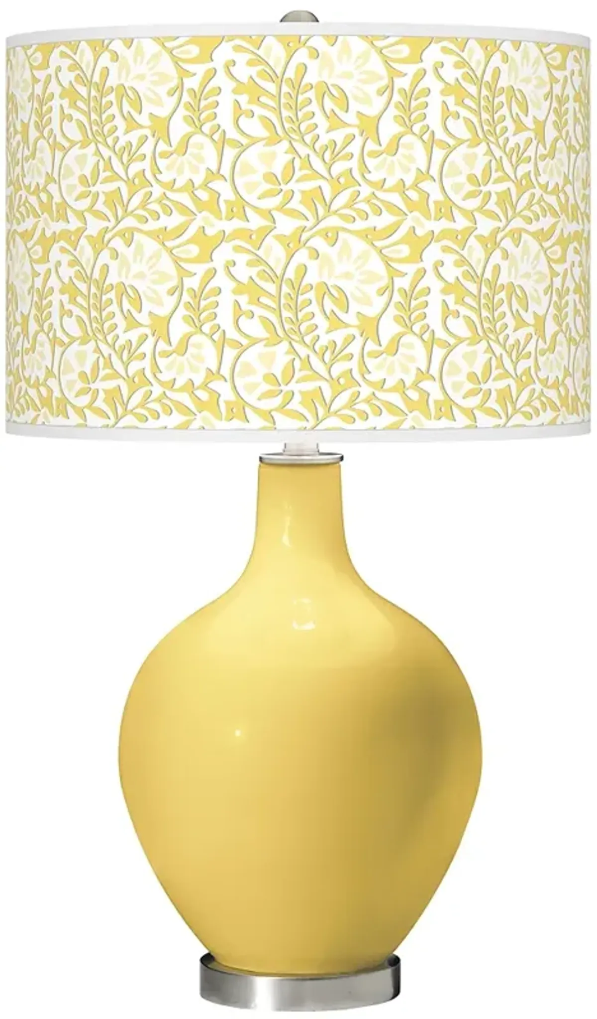 Color Plus Ovo 28 1/2" High Gardenia Shade Daffodil Yellow Table Lamp