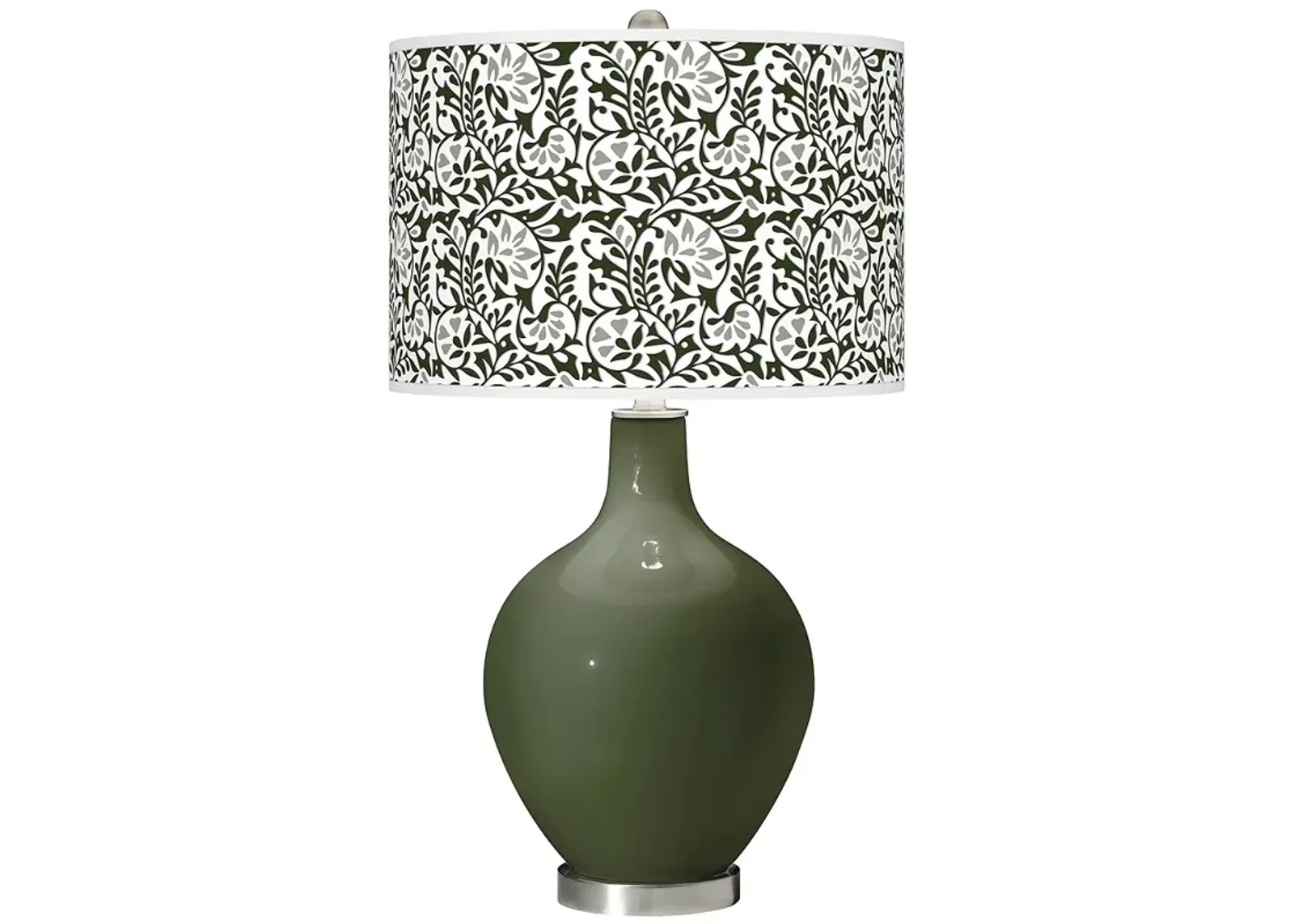 Color Plus Ovo 28 1/2" Gardenia Shade Secret Garden Green Table Lamp