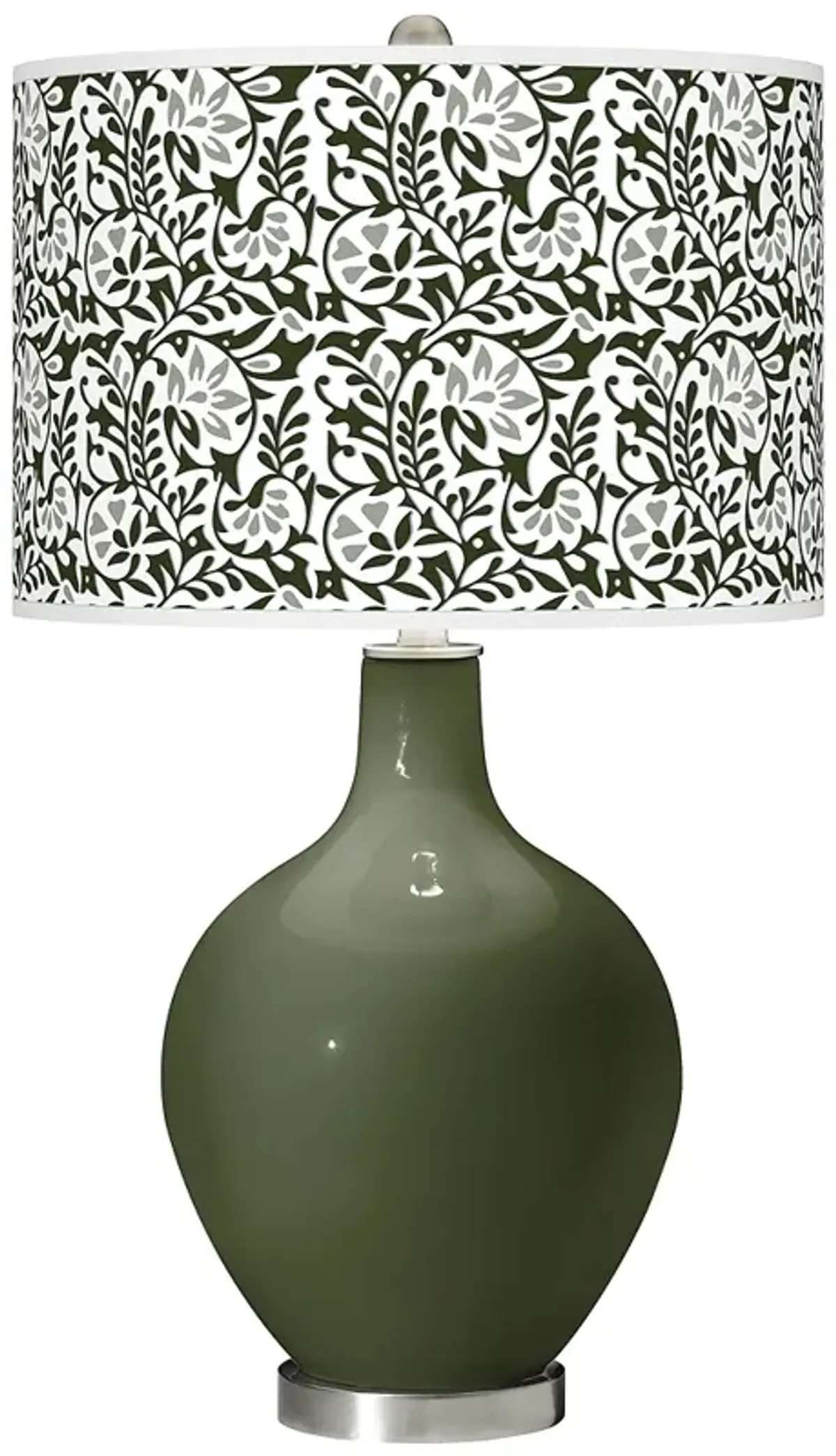 Color Plus Ovo 28 1/2" Gardenia Shade Secret Garden Green Table Lamp