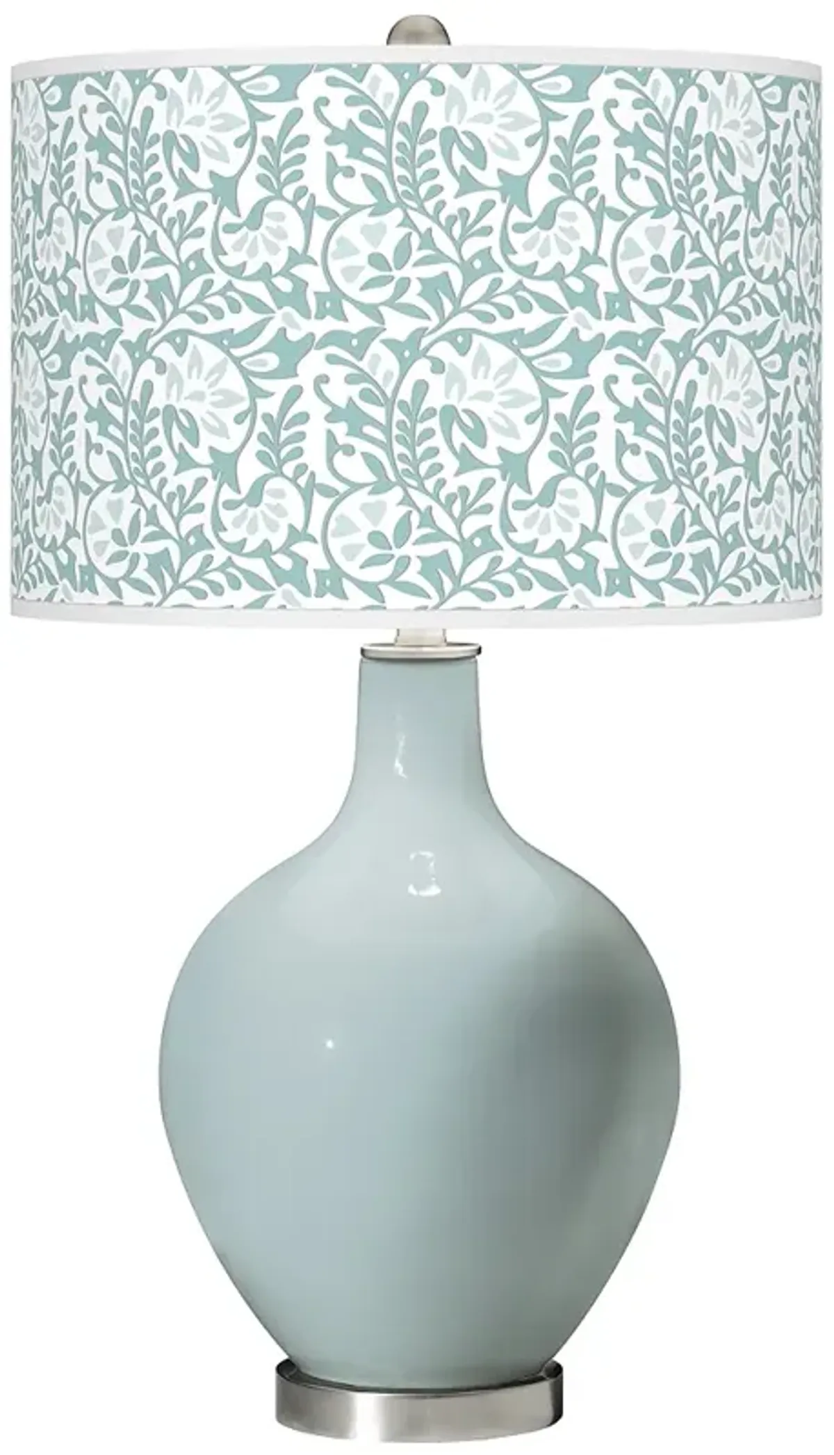 Color Plus Ovo 28 1/2" High Gardenia Shade Rain Blue Table Lamp