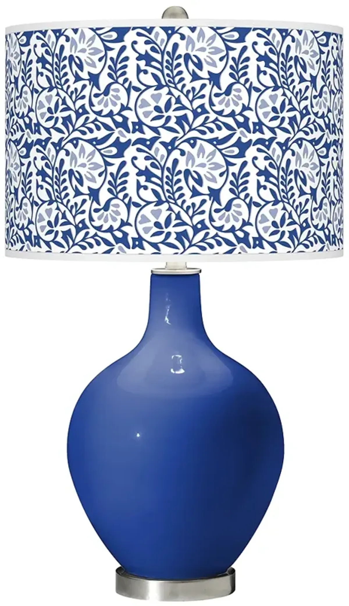 Color Plus Ovo 28 1/2" High Gardenia Shade Dazzling Blue Table Lamp