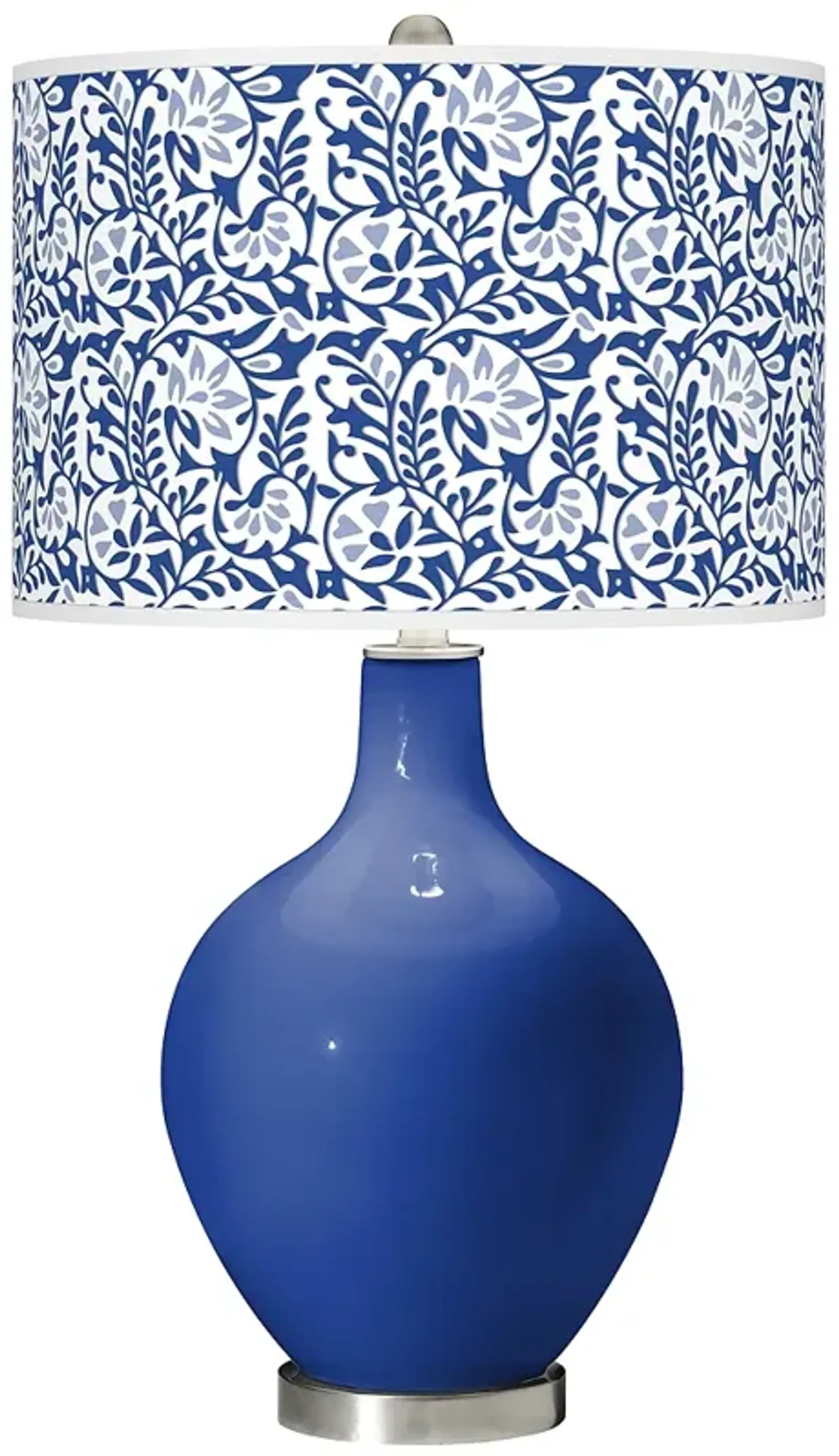 Color Plus Ovo 28 1/2" High Gardenia Shade Dazzling Blue Table Lamp