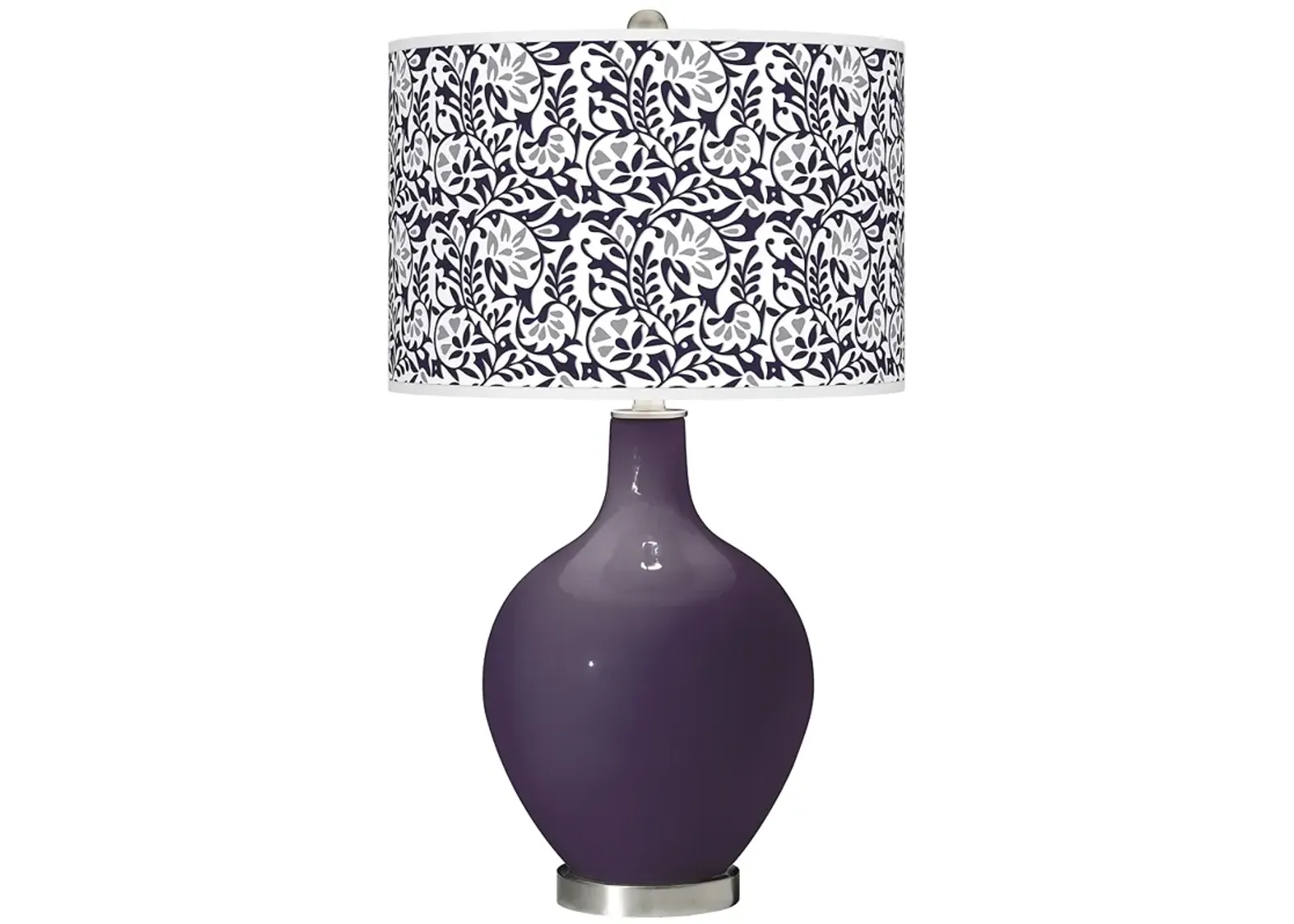 Color Plus Ovo 28 1/2" Gardenia Shade Quixotic Plum Purple Table Lamp