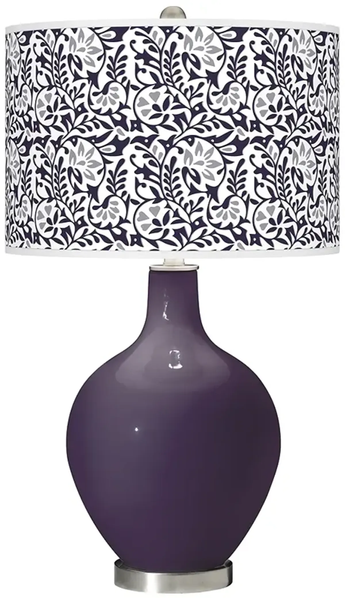 Color Plus Ovo 28 1/2" Gardenia Shade Quixotic Plum Purple Table Lamp