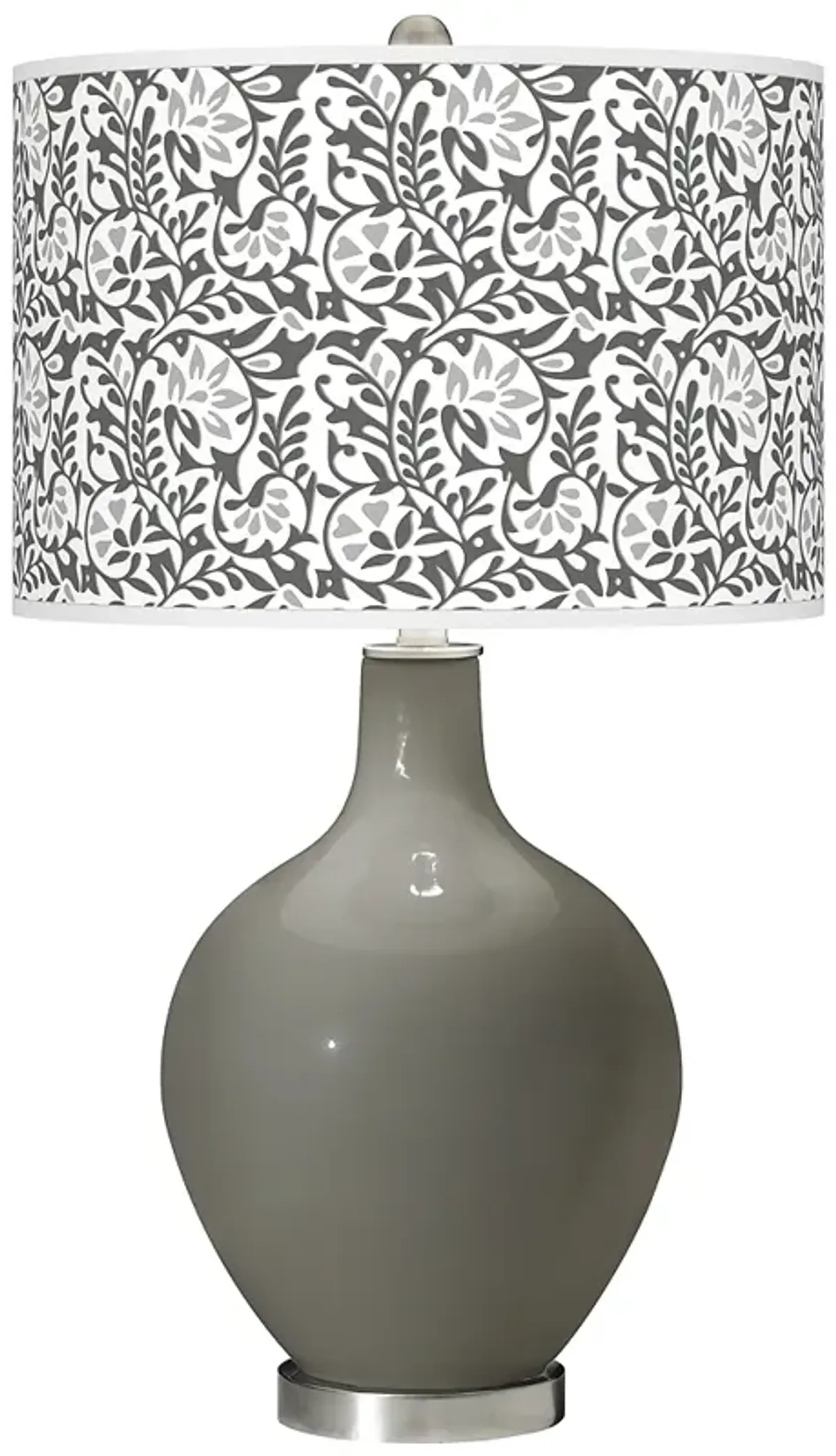 Color Plus Ovo 28 1/2" High Gardenia Shade Gauntlet Gray Table Lamp