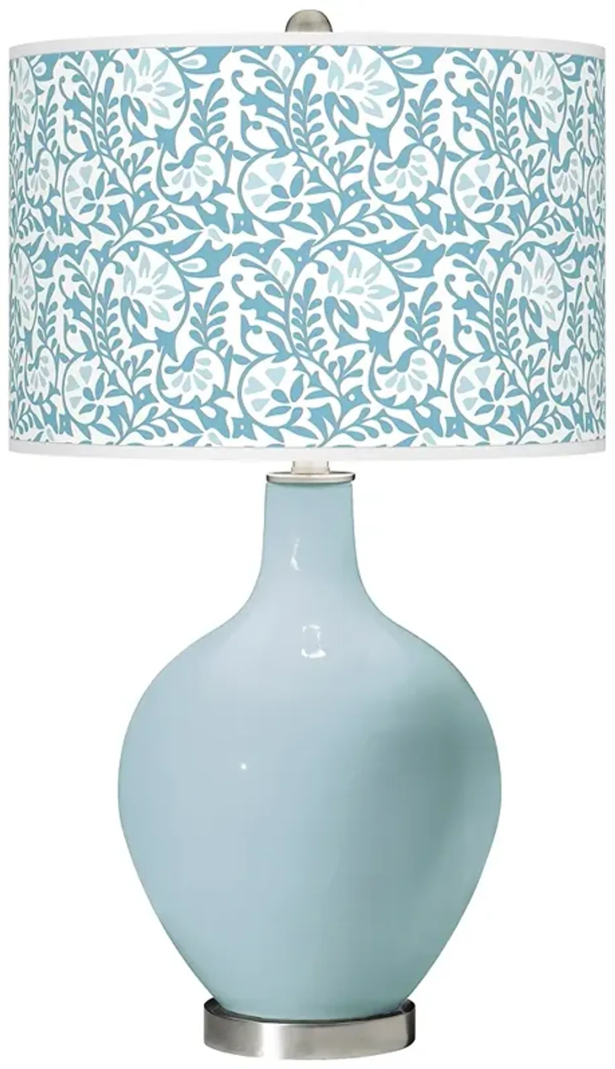 Color Plus Ovo 28 1/2" High Gardenia Shade Vast Sky Blue Table Lamp