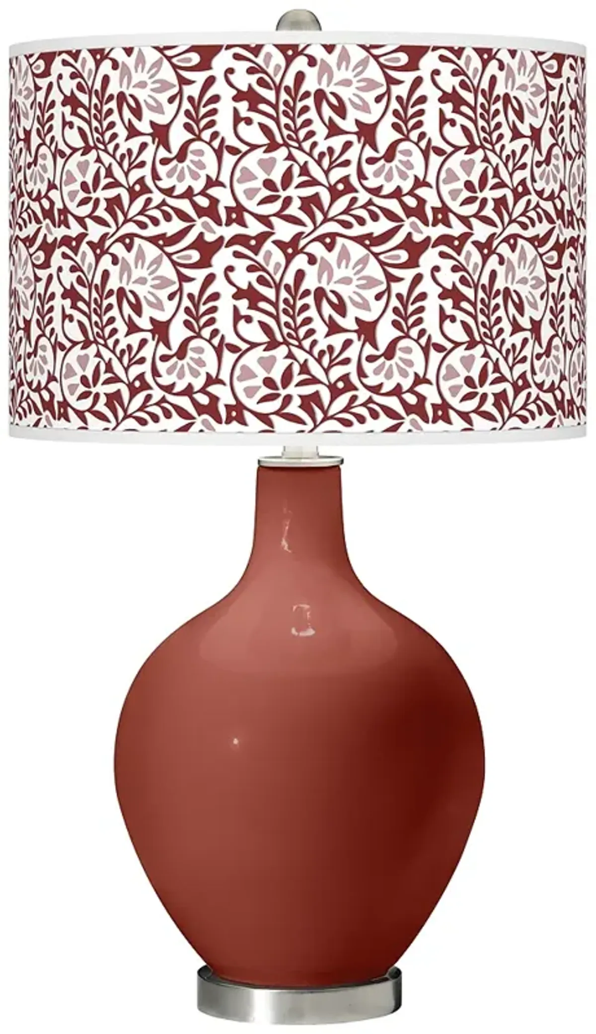 Color Plus Ovo 28 1/2" High Gardenia Shade Madeira Red Table Lamp