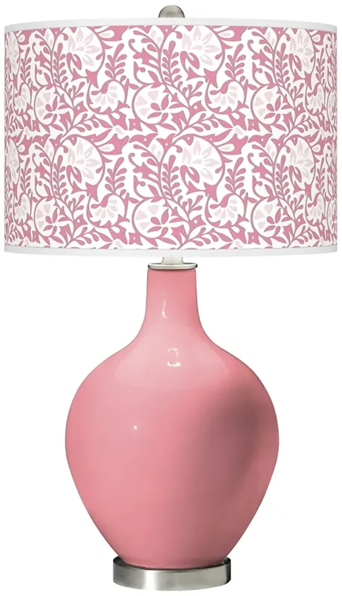 Color Plus Ovo 28 1/2" High Gardenia Shade Haute Pink Table Lamp