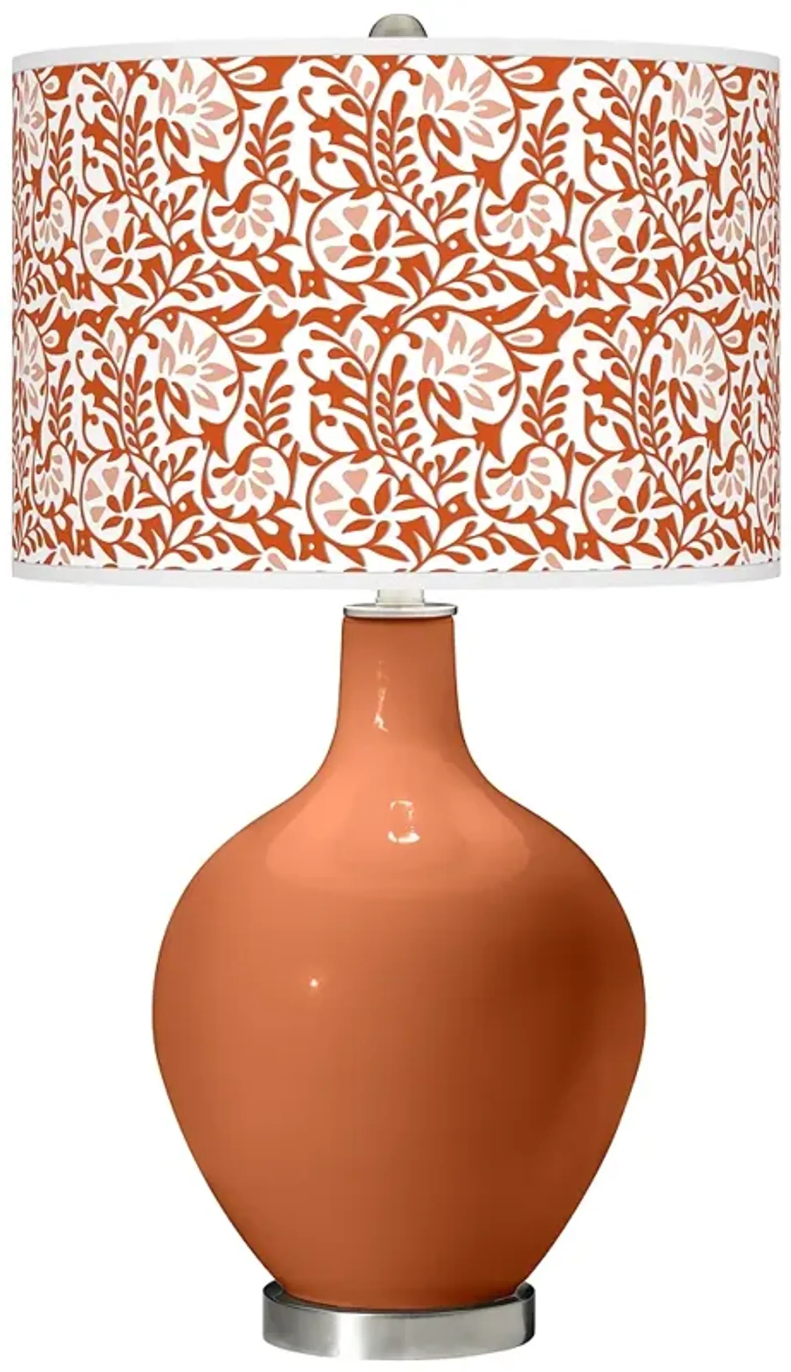 Color Plus Ovo 28 1/2" High Gardenia Shade Robust Orange Table Lamp