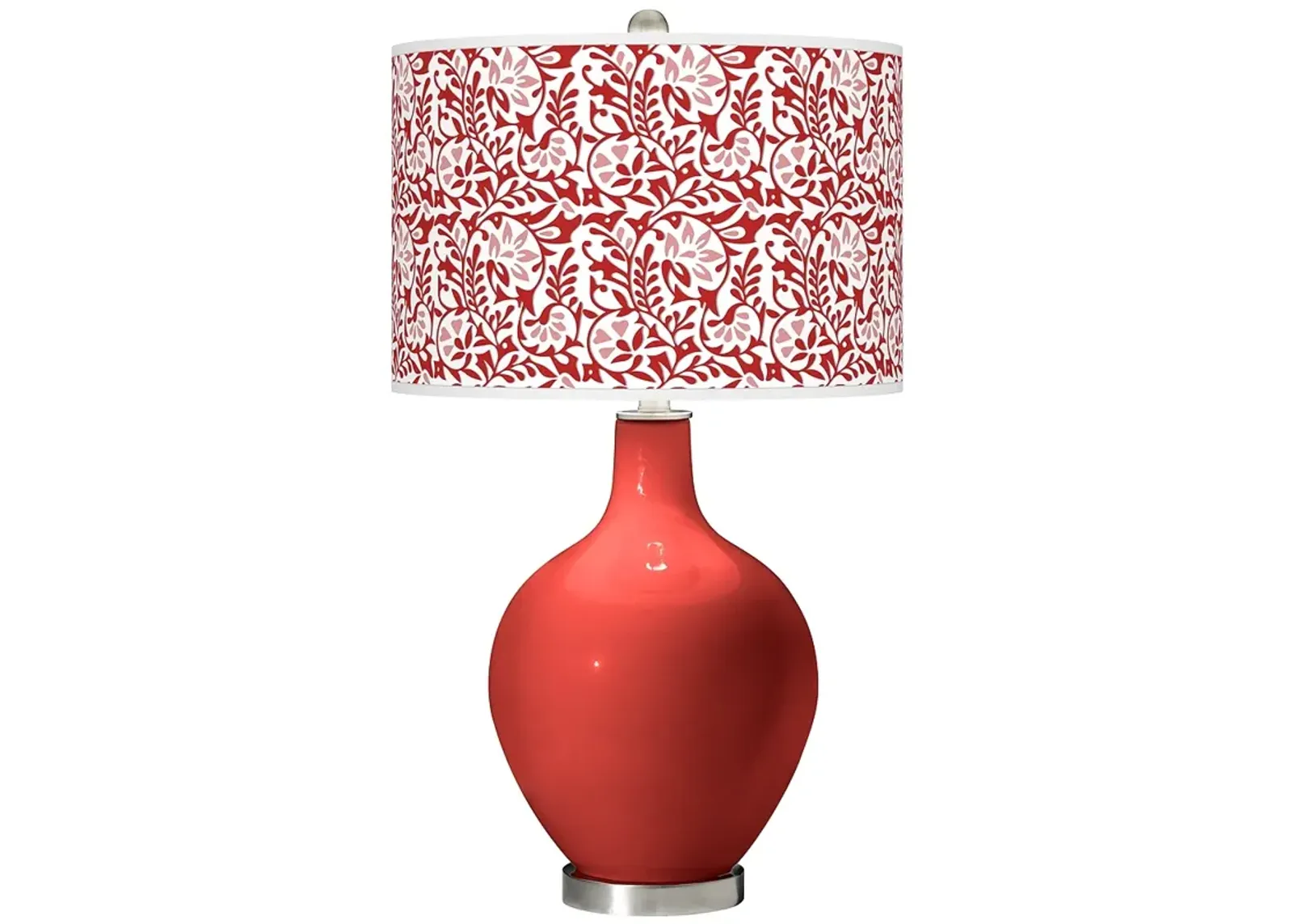 Color Plus Ovo 28 1/2" Gardenia Shade Cherry Tomato Red Table Lamp