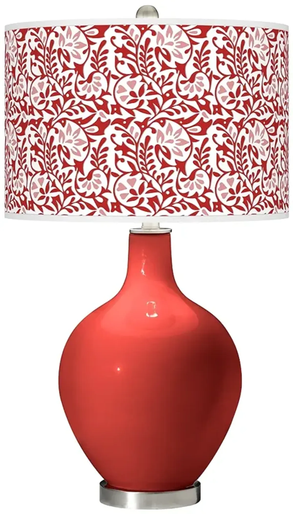 Color Plus Ovo 28 1/2" Gardenia Shade Cherry Tomato Red Table Lamp