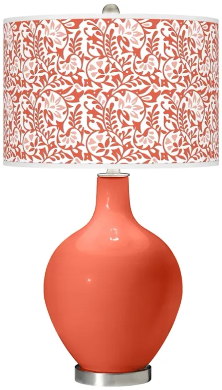 Daring Orange Gardenia Ovo Table Lamp