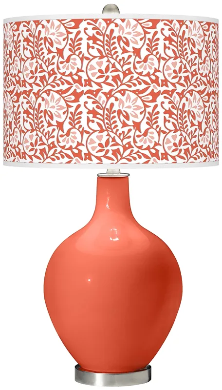 Color Plus Ovo 28 1/2" Gardenia Shade Daring Orange Table Lamp